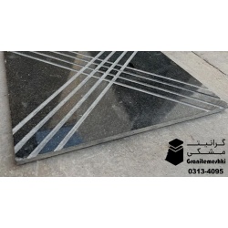 سنگ گرانیت مشکی نطنز 40*40 خط دار معدن آقای علیزاده-Black Granite Natanz Mr Alizadeh Mine
