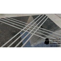 سنگ گرانیت مشکی نطنز 40*40 خط دار معدن آقای علیزاده-Black Granite Natanz Mr Alizadeh Mine